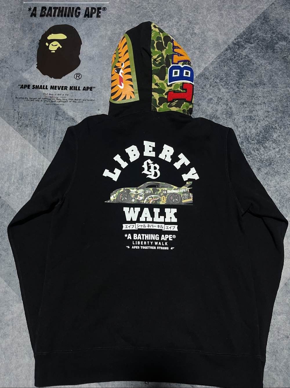 Bape A Bathing Ape x Liberty Walk Shark Zip Hoodie XL Size US XL / EU 56 / 4 - 2 Thumbnail