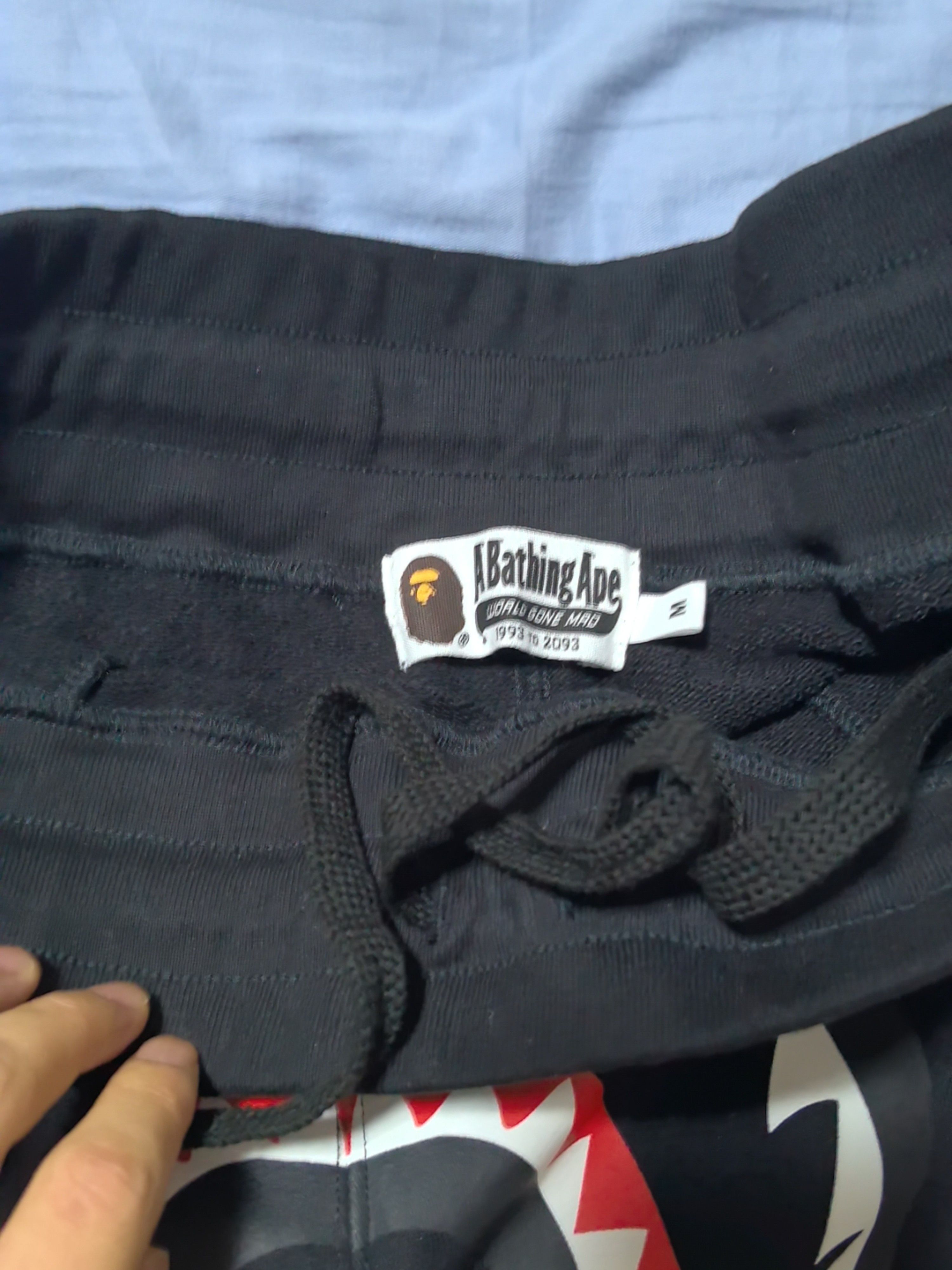 Bape A Bathing Ape Shark Print Sweat Shorts Black Size M Size US 32 / EU 48 - 3 Thumbnail