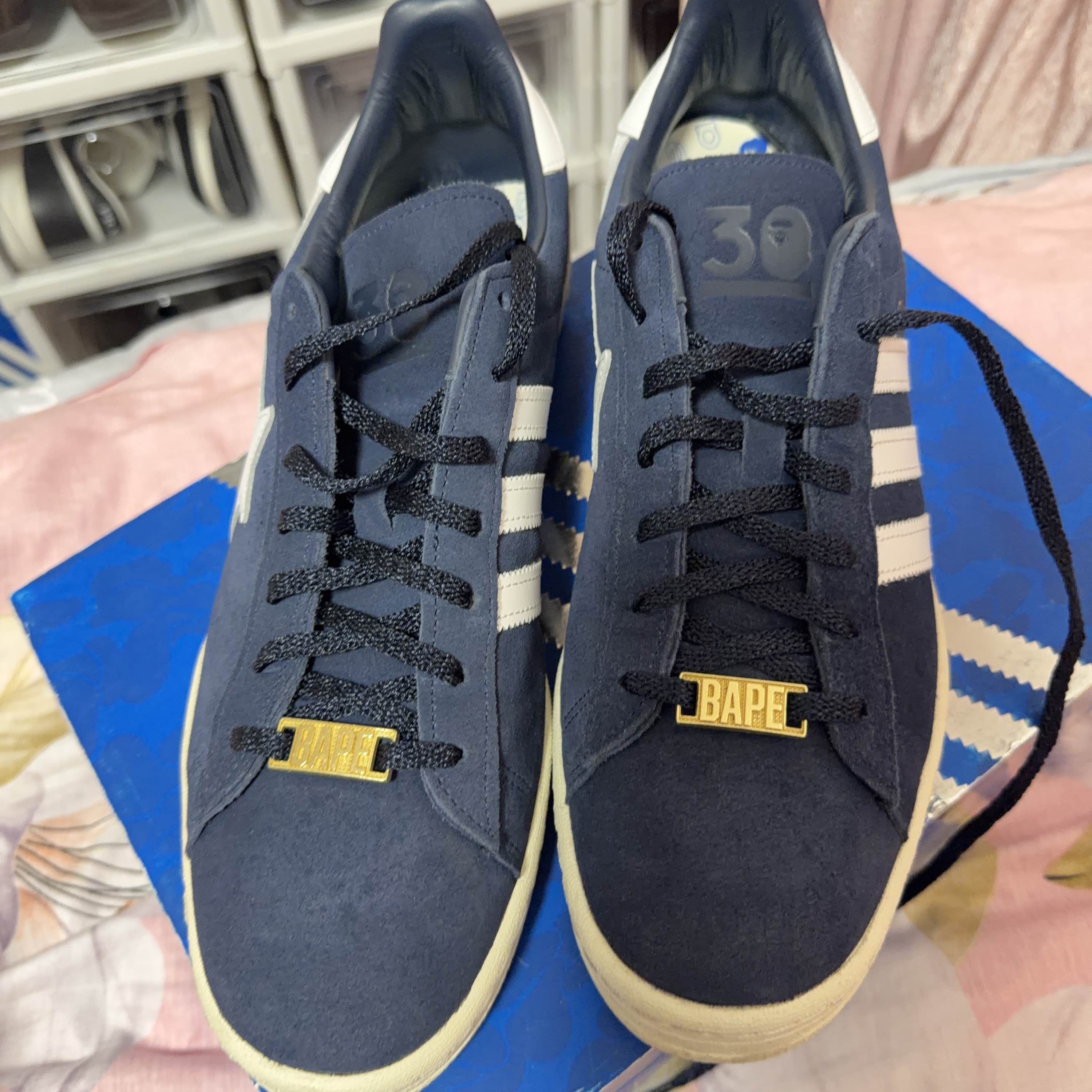 Adidas × Bape adidas x BAPE Campus 80s Navy Sneakers Size 10.5 Size US 11 / EU 44 - 2 Thumbnail
