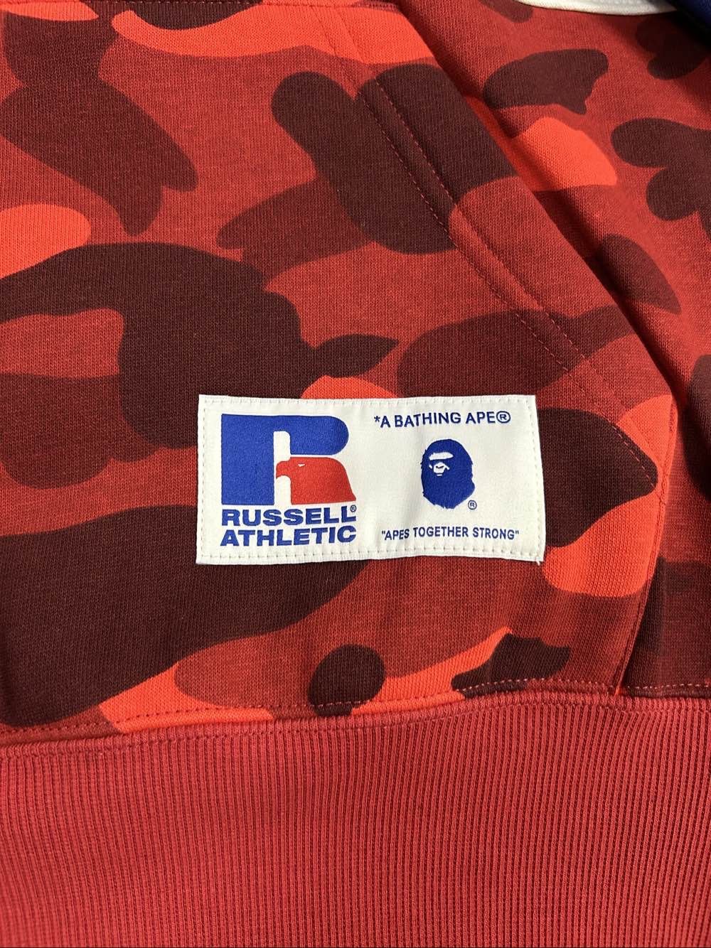 Bape A Bathing Ape x Russell Camo Logo Hoodie Size M Size US M / EU 48-50 / 2 - 13 Thumbnail