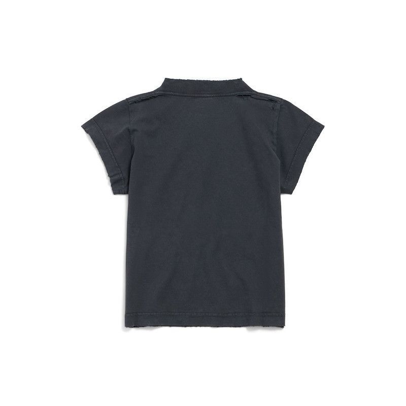 Balenciaga Fashion Designer Shrunk T-Shirt in Faded Black Size US M / EU 48-50 / 2 - 2 Thumbnail
