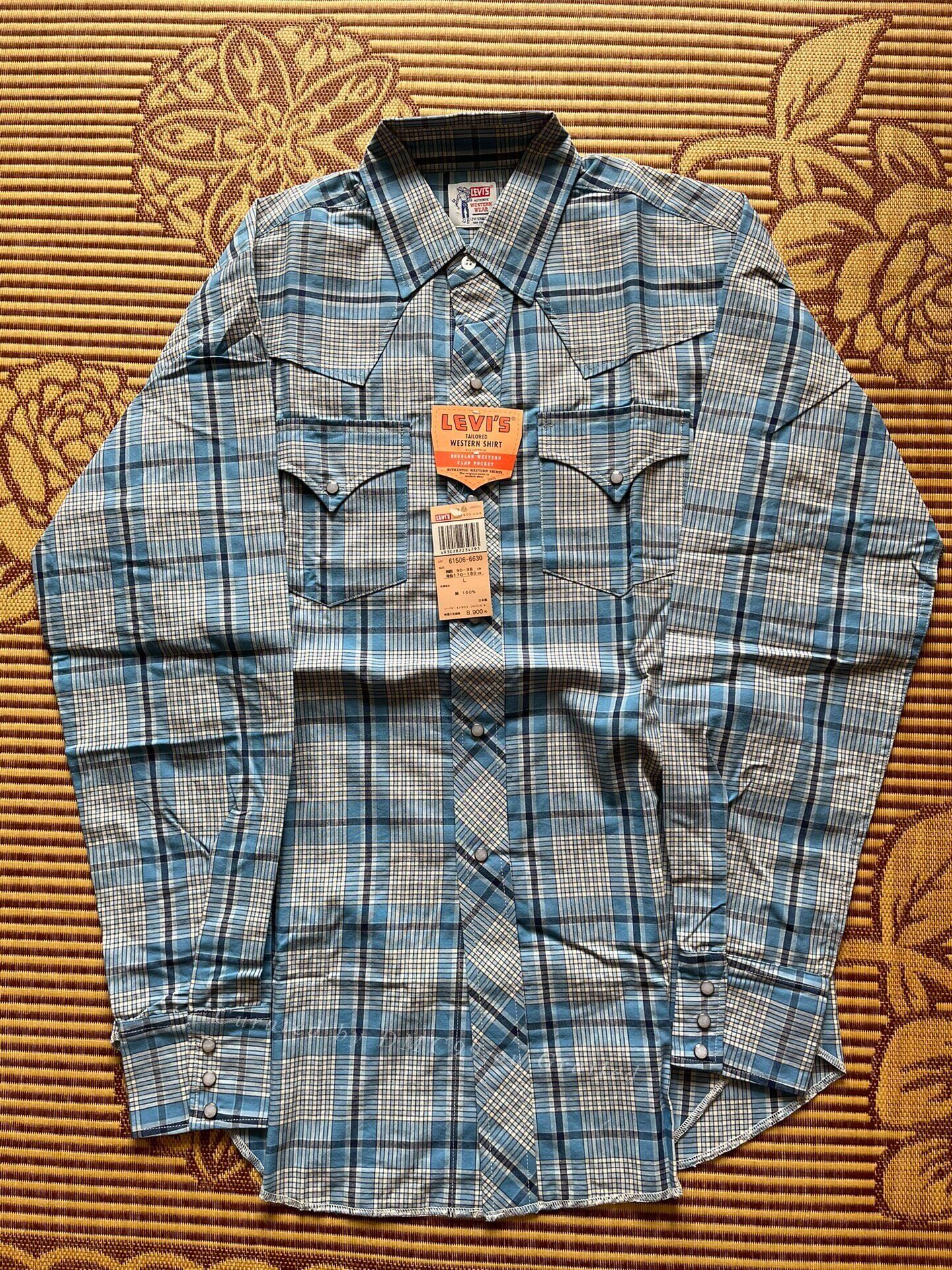 Levi's Vintage Clothing Levi's LVC Blue Plaid Long Sleeve Shirt Size US L / EU 52-54 / 3 - 2 Thumbnail