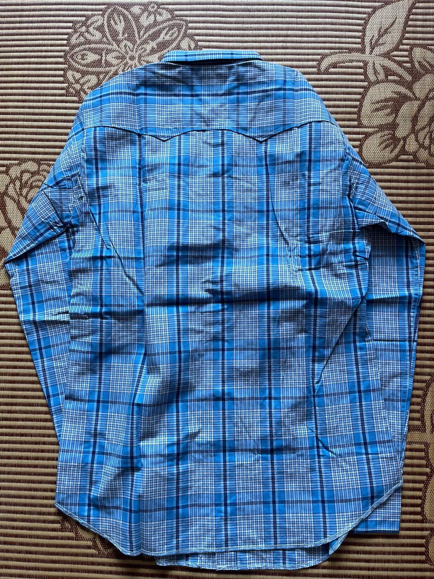 Levi's Vintage Clothing Levi's LVC Blue Plaid Long Sleeve Shirt Size US L / EU 52-54 / 3 - 3 Thumbnail