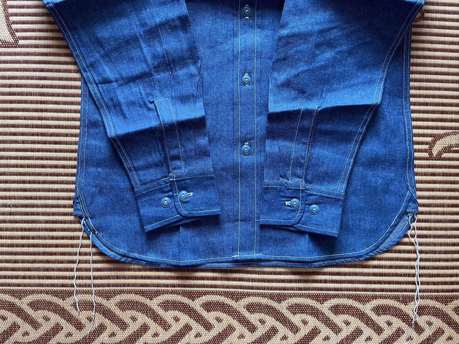 Sugar Cane Sugar Cane Lightweight Denim Long Sleeve Shirt Size US S / EU 44-46 / 1 - 3 Thumbnail