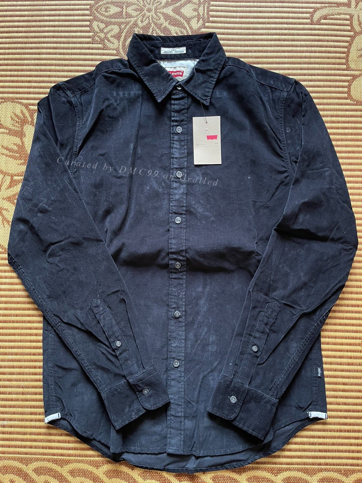 Levi's Vintage Clothing Levi's LVC Black Corduroy Slim Shirt Size US M / EU 48-50 / 2 - 2 Thumbnail
