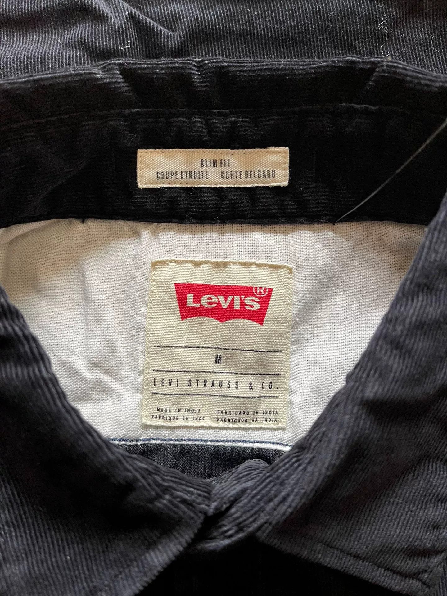Levi's Vintage Clothing Levi's LVC Black Corduroy Slim Shirt Size US M / EU 48-50 / 2 - 4 Thumbnail