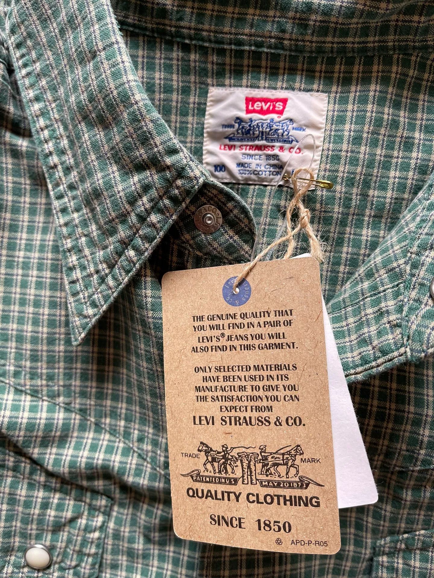 Levi's Vintage Clothing Levi's LVC Green Plaid Long-Sleeve Shirt L Size US L / EU 52-54 / 3 - 6 Thumbnail