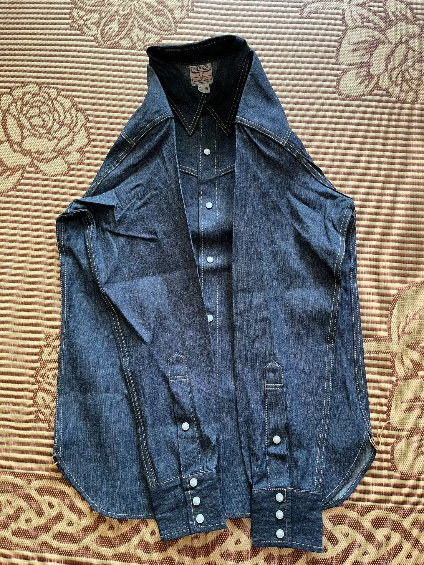 The Real McCoy's Joe McCoy Longhorn Western Denim Shirt Size US M / EU 48-50 / 2 - 6 Thumbnail