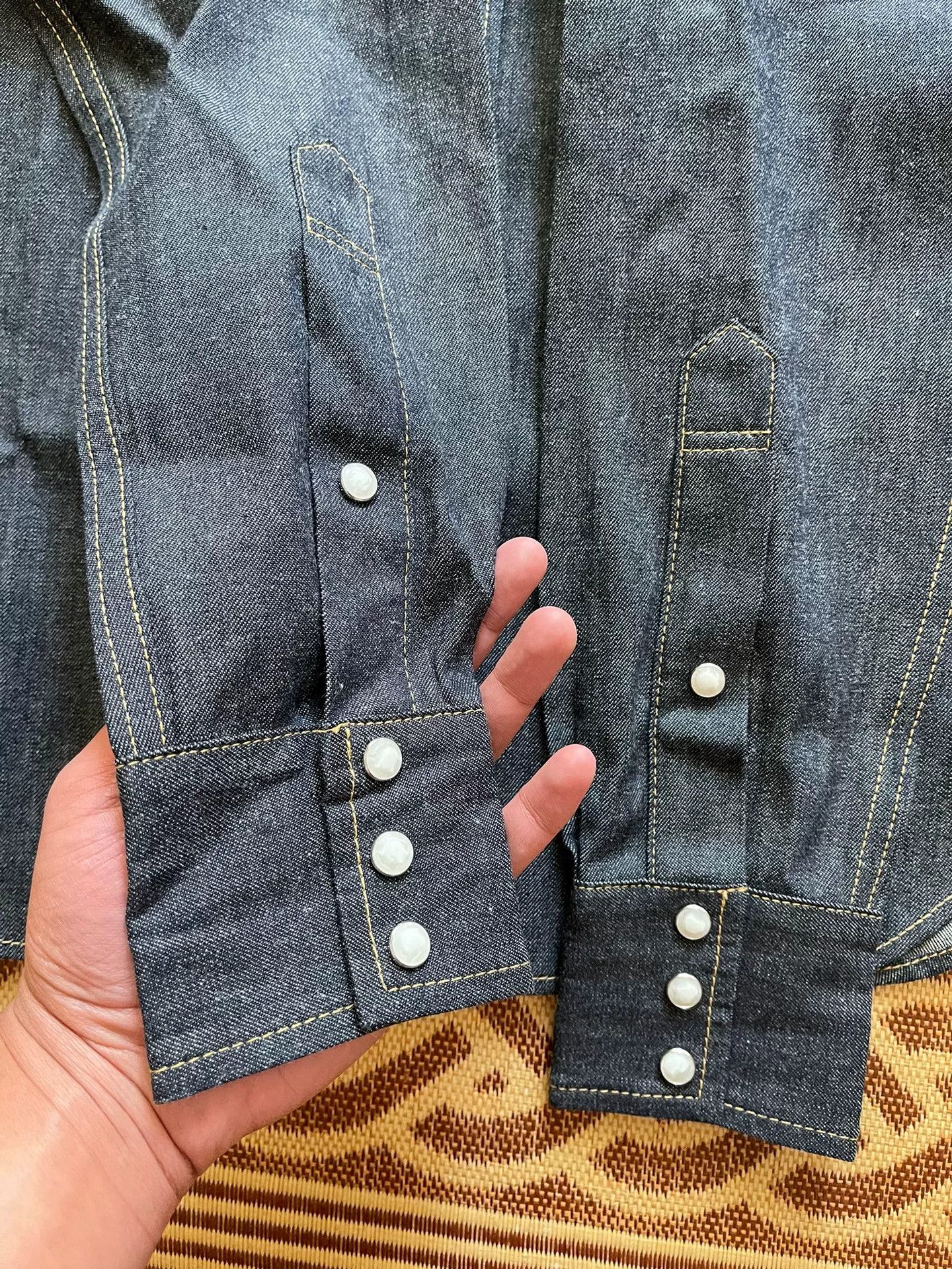 The Real McCoy's Joe McCoy Longhorn Western Denim Shirt Size US M / EU 48-50 / 2 - 7 Thumbnail