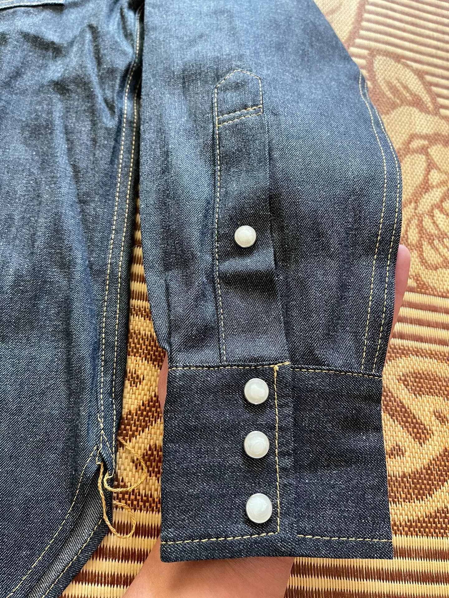 The Real McCoy's Joe McCoy Longhorn Western Denim Shirt Size US M / EU 48-50 / 2 - 9 Thumbnail