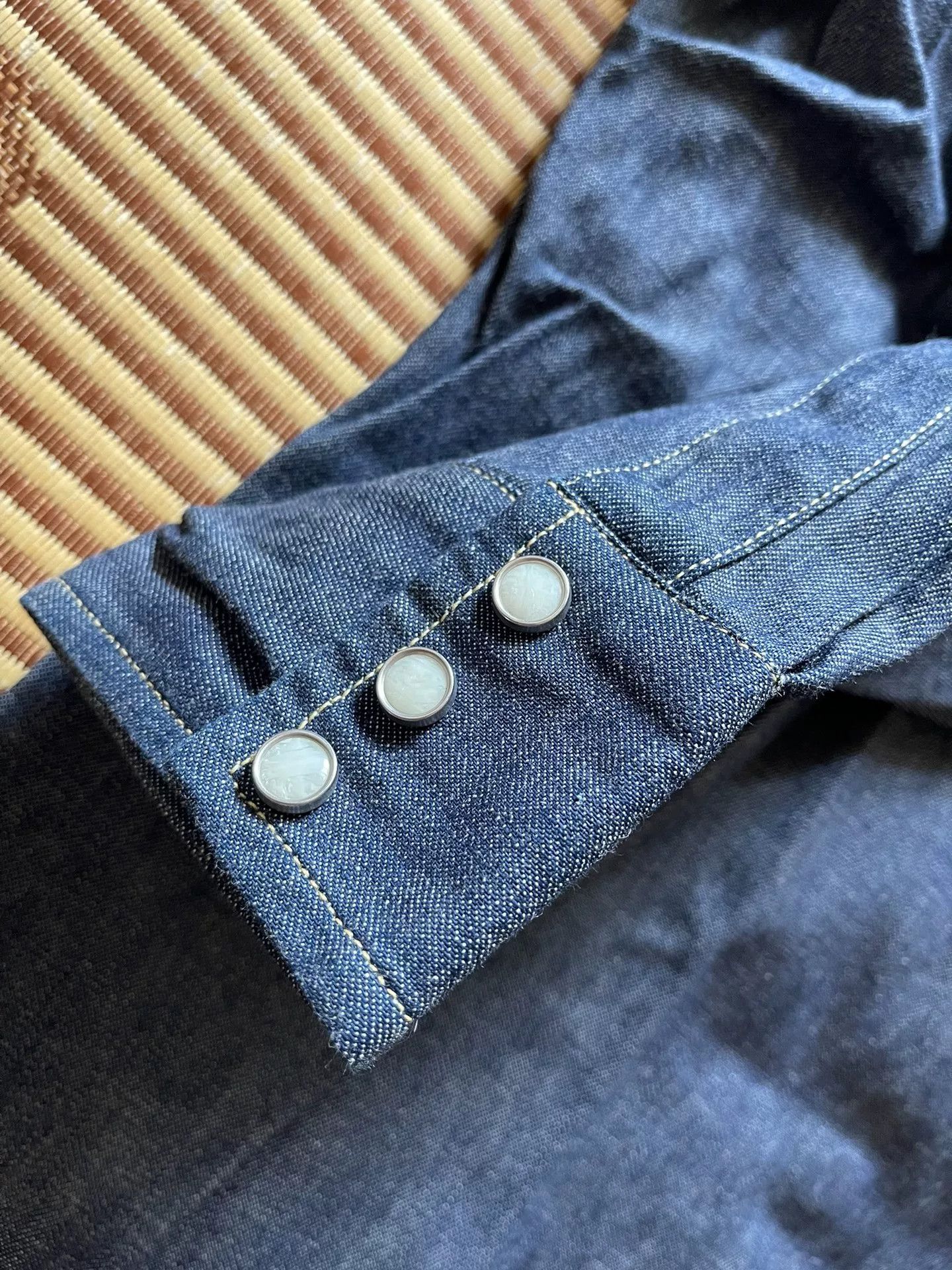 Levi's Vintage Clothing Levis LVC 555 Denim Shirt Size US M / EU 48-50 / 2 - 5 Thumbnail