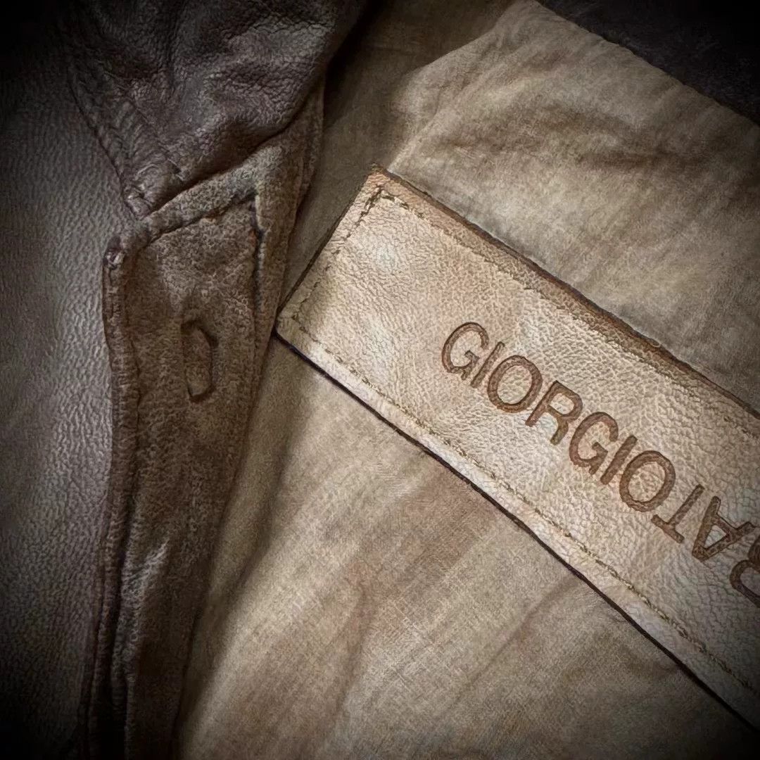 Giorgio Brato Giorgio Brato Men's Retro Leather Jacket Size US M / EU 48-50 / 2 - 4 Thumbnail