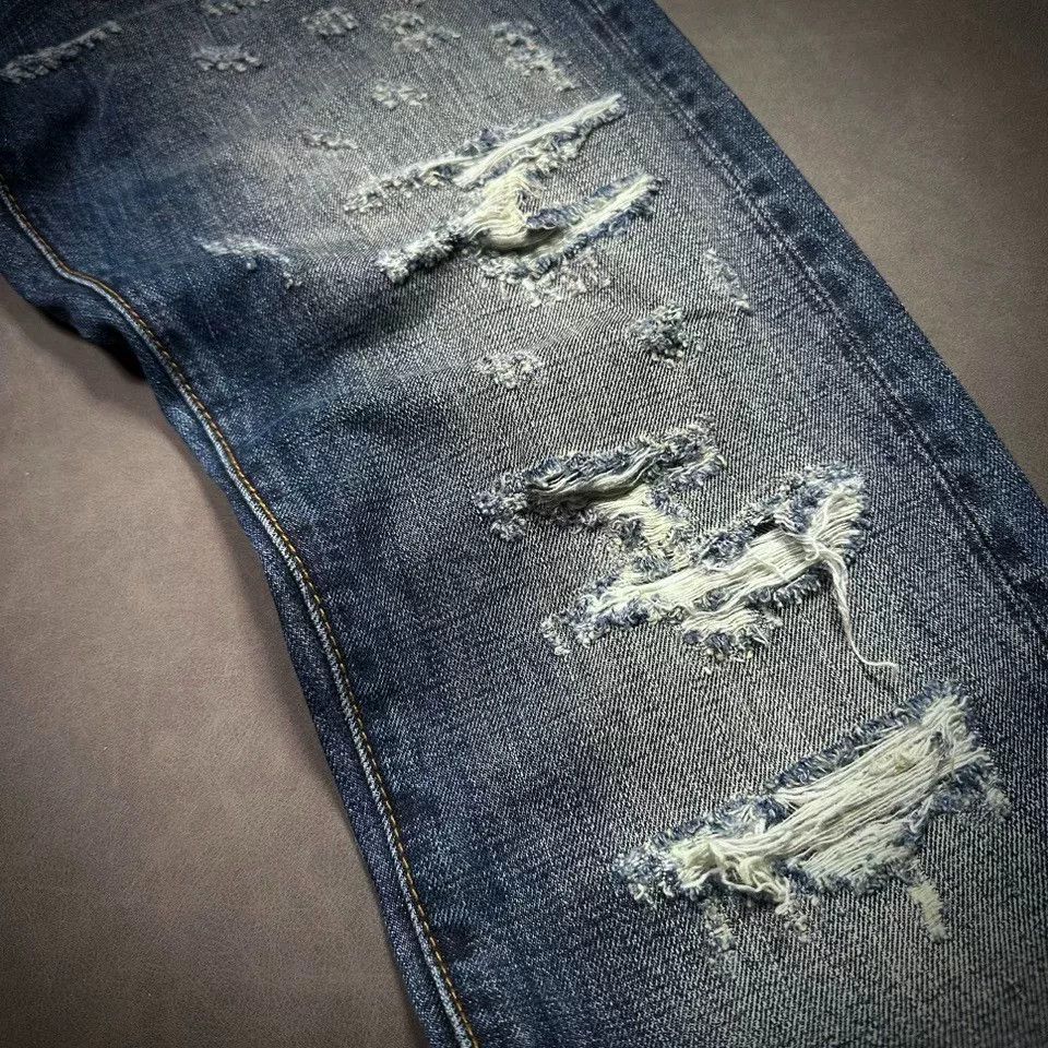 Other Men's American Vintage Selvedge Ripped Jeans Size US 34 / EU 50 - 7 Thumbnail
