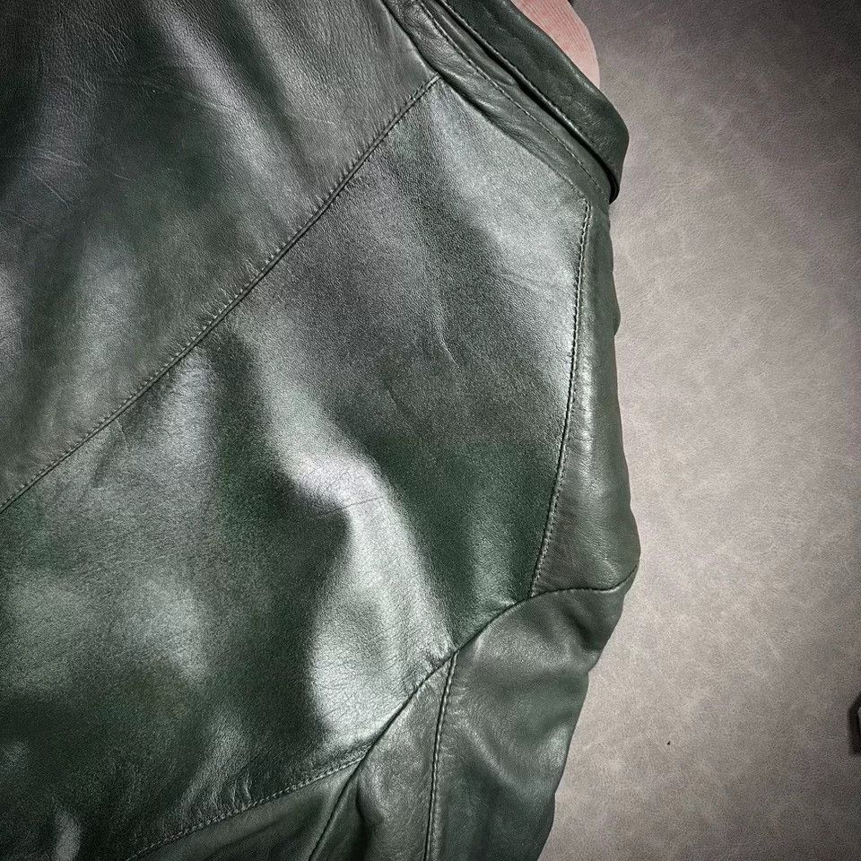 Giorgio Brato Giorgio Brato Men's Green Leather Jacket Size US M / EU 48-50 / 2 - 8 Thumbnail