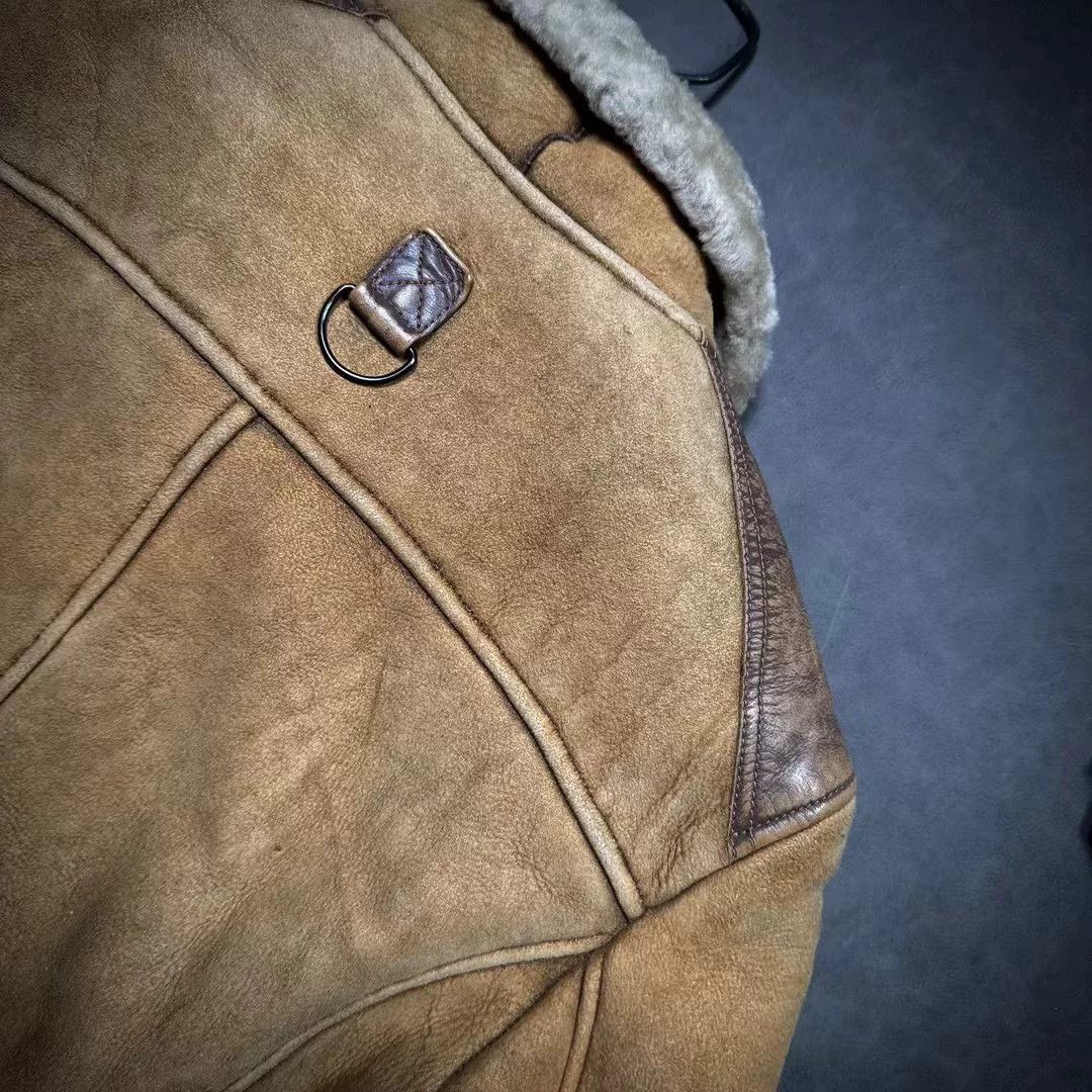 Other BROGDEN Men's Vintage Shearling Flight Jacket Size US S / EU 44-46 / 1 - 7 Thumbnail