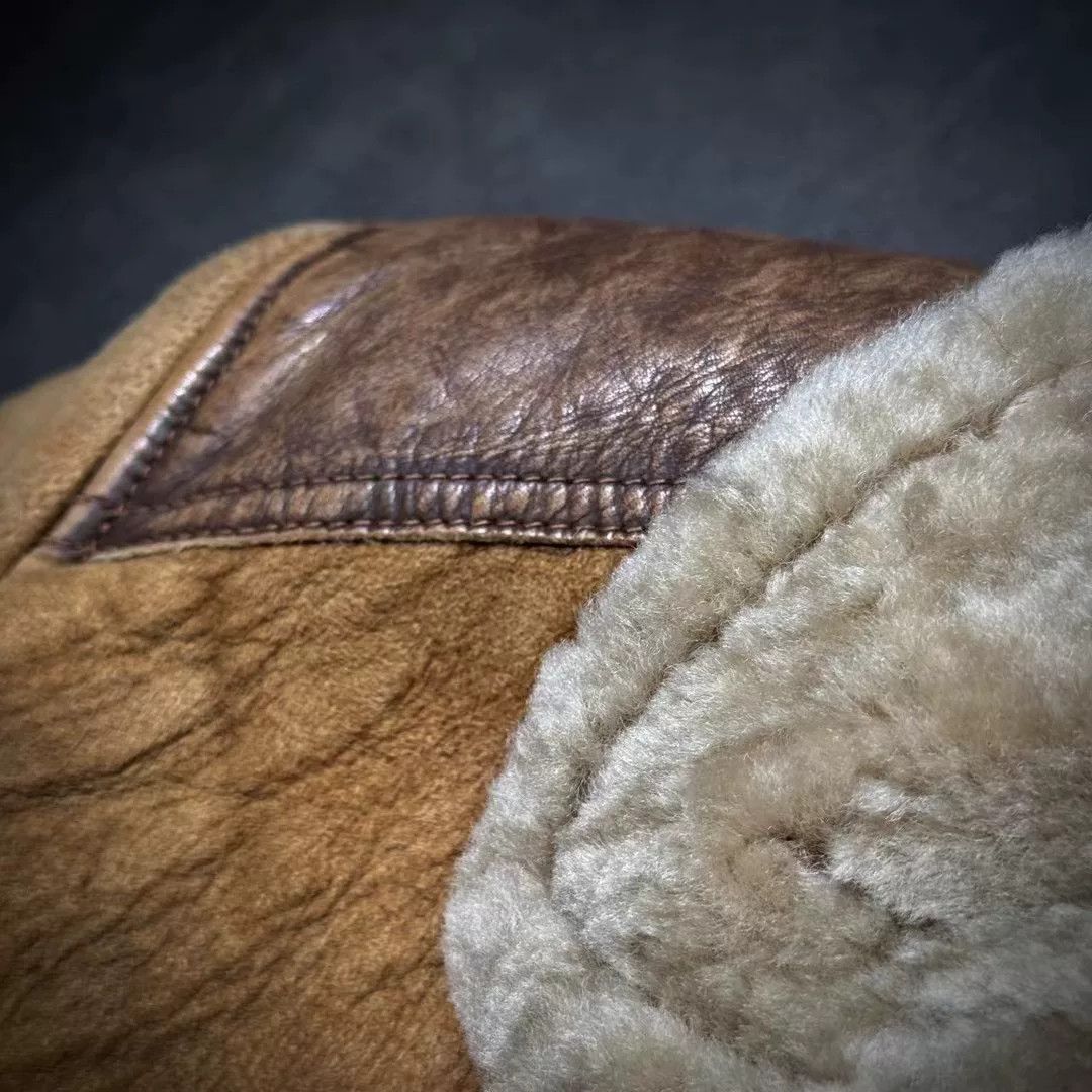 Other BROGDEN Men's Vintage Shearling Flight Jacket Size US S / EU 44-46 / 1 - 3 Thumbnail