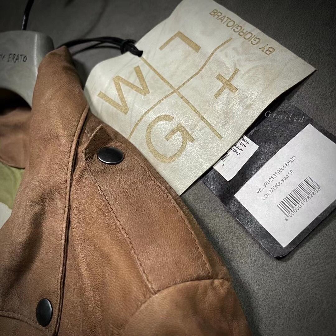 Giorgio Brato Giorgio Brato Men's Sanded Lambskin Jacket Size US M / EU 48-50 / 2 - 3 Thumbnail