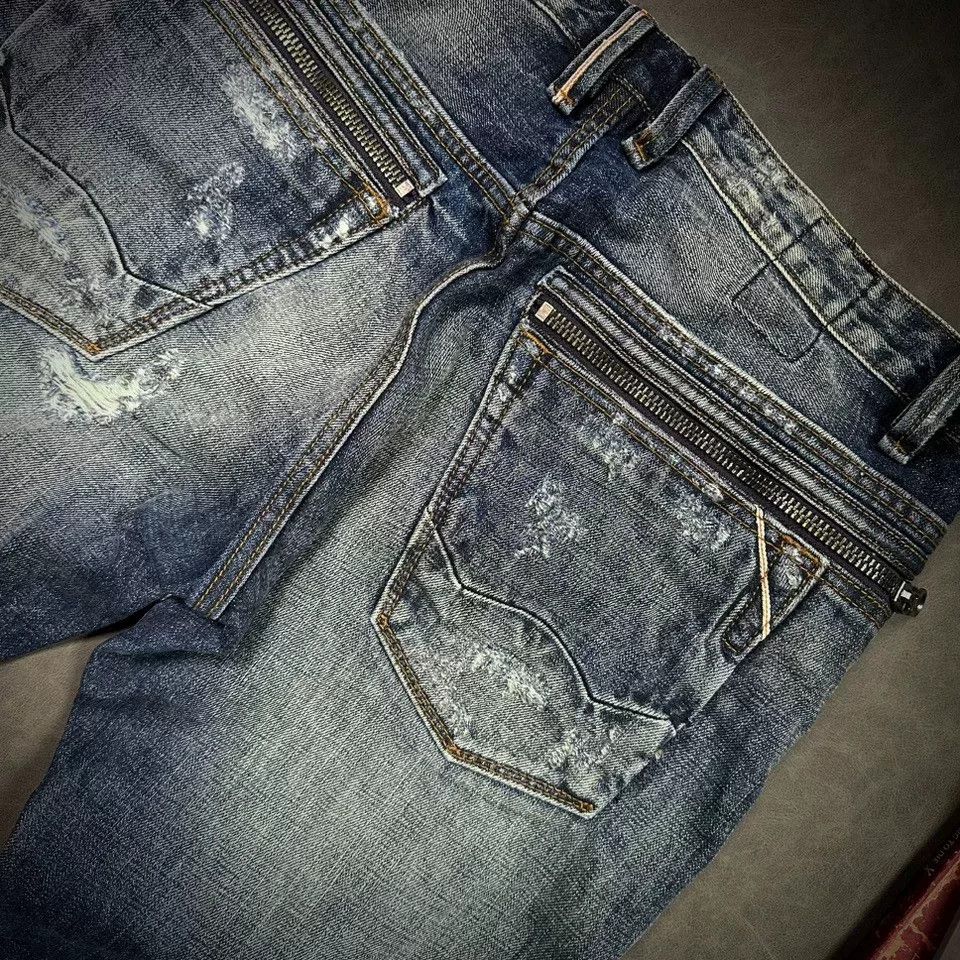 Cult Of Individuality Men's Selvedge Distressed Ripped Jeans Size US 34 / EU 50 - 9 Thumbnail