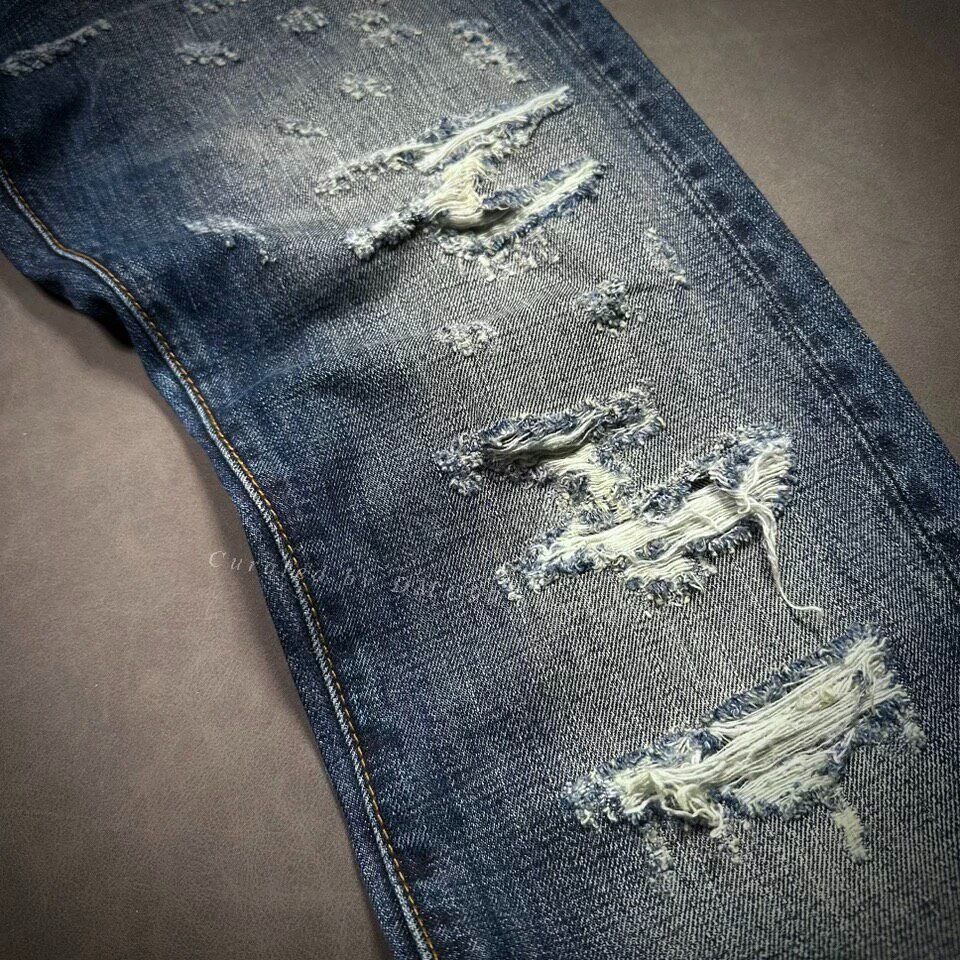 Cult Of Individuality Men's Selvedge Distressed Ripped Jeans Size US 34 / EU 50 - 7 Thumbnail