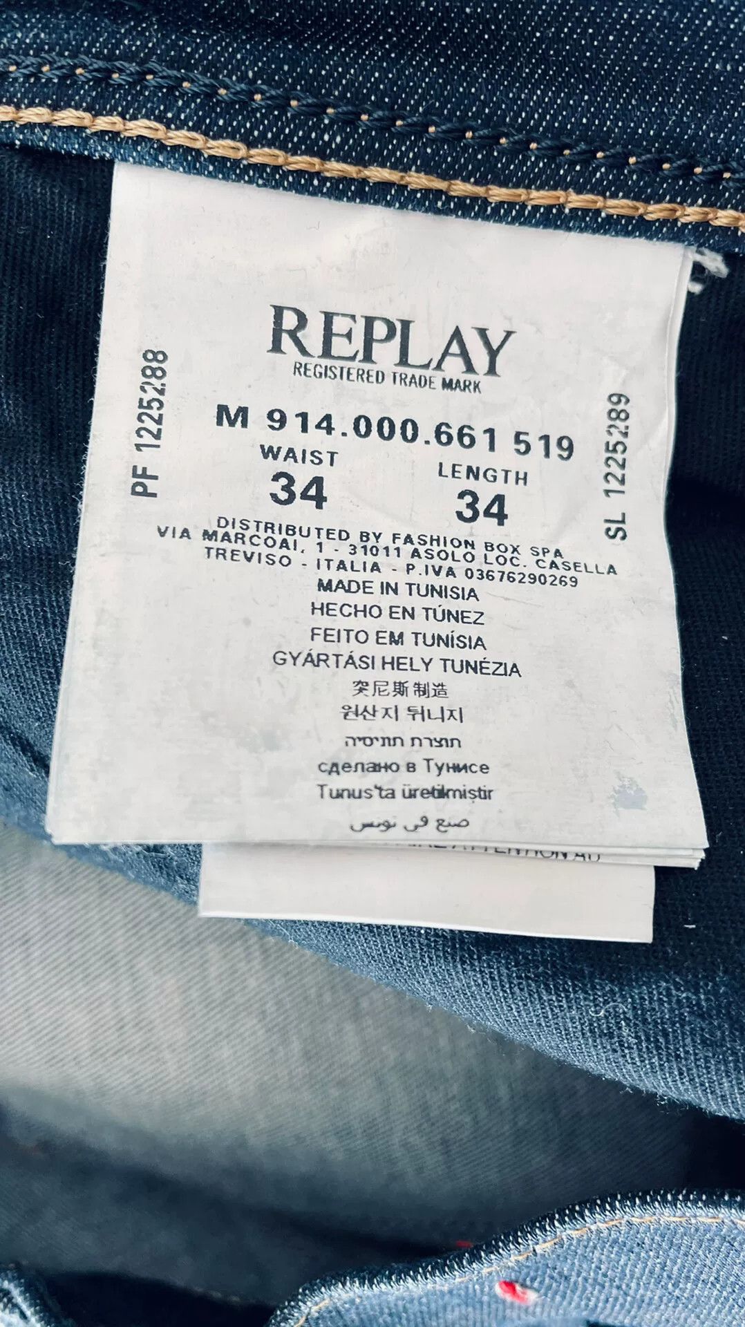 Replay Replay Anbass Stretch Denim Jeans Size US 34 / EU 50 - 7 Thumbnail