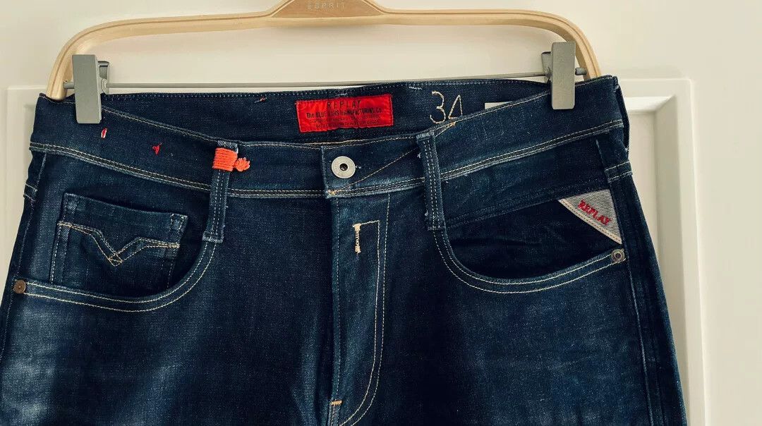 Replay Replay Anbass Stretch Denim Jeans Size US 34 / EU 50 - 4 Thumbnail