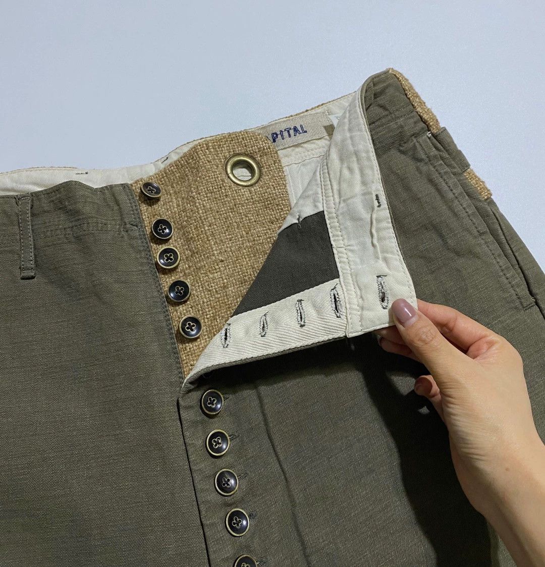 Kapital KAPITAL Cotton-Linen Spliced Riding Pants Size US 28 / EU 44 - 6 Thumbnail