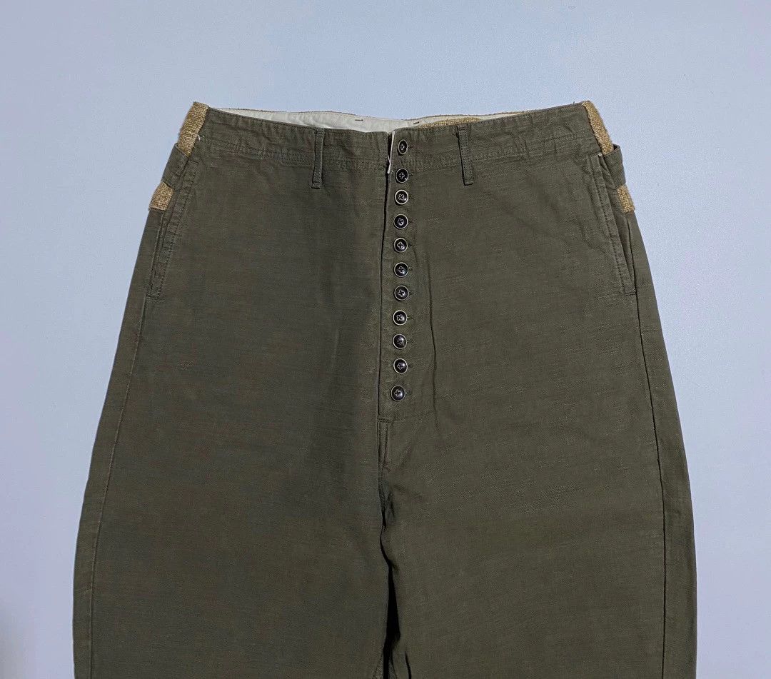 Kapital KAPITAL Cotton-Linen Spliced Riding Pants Size US 28 / EU 44 - 3 Thumbnail
