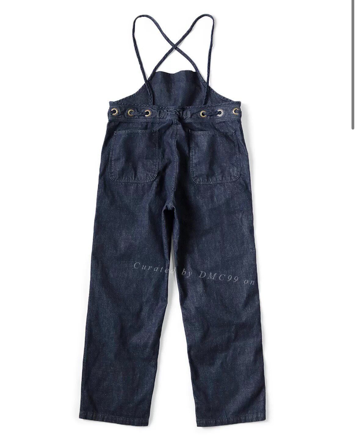 Kapital Kapital Denim Overalls Thin Straps Size 22" - 2 Thumbnail