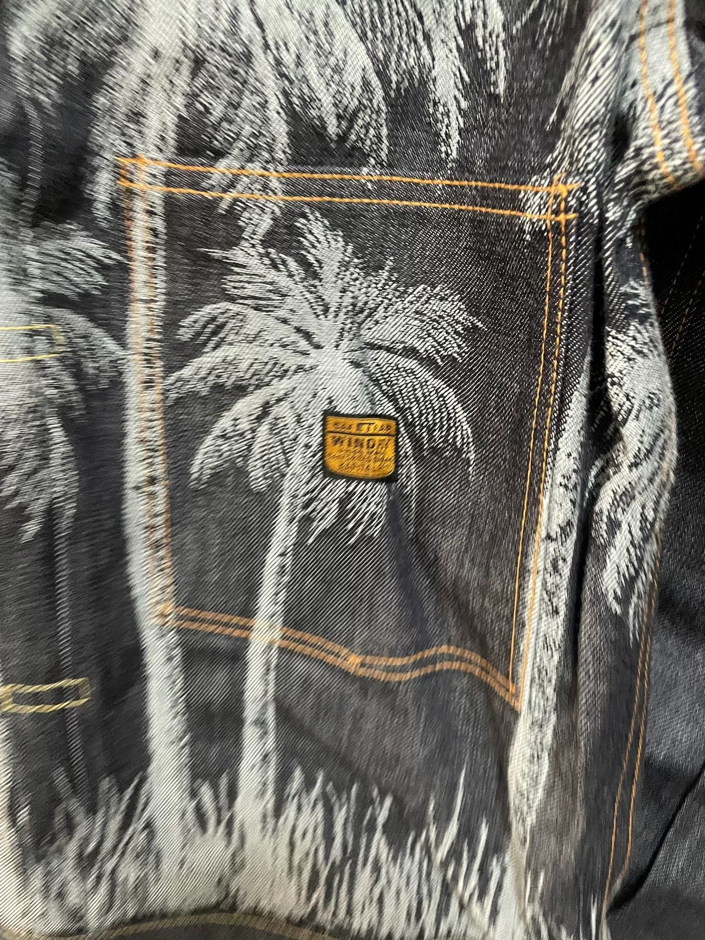 Kapital KAPITAL 22SS Palm Tree Jacquard Denim Jacket Size US XL / EU 56 / 4 - 7 Thumbnail
