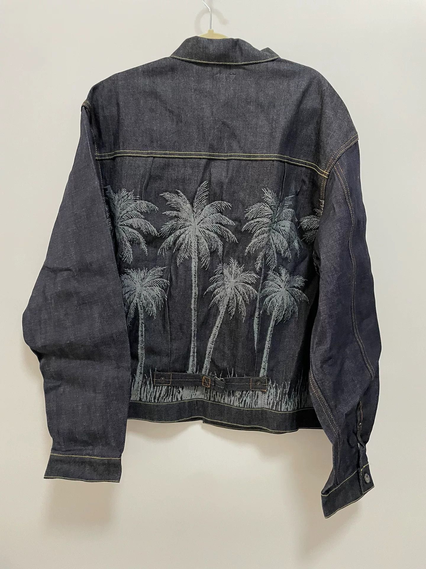 Kapital KAPITAL 22SS Palm Tree Jacquard Denim Jacket Size US XL / EU 56 / 4 - 6 Thumbnail