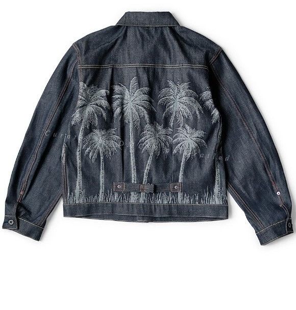 Kapital KAPITAL 22SS Palm Tree Jacquard Denim Jacket Size US XL / EU 56 / 4 - 2 Thumbnail