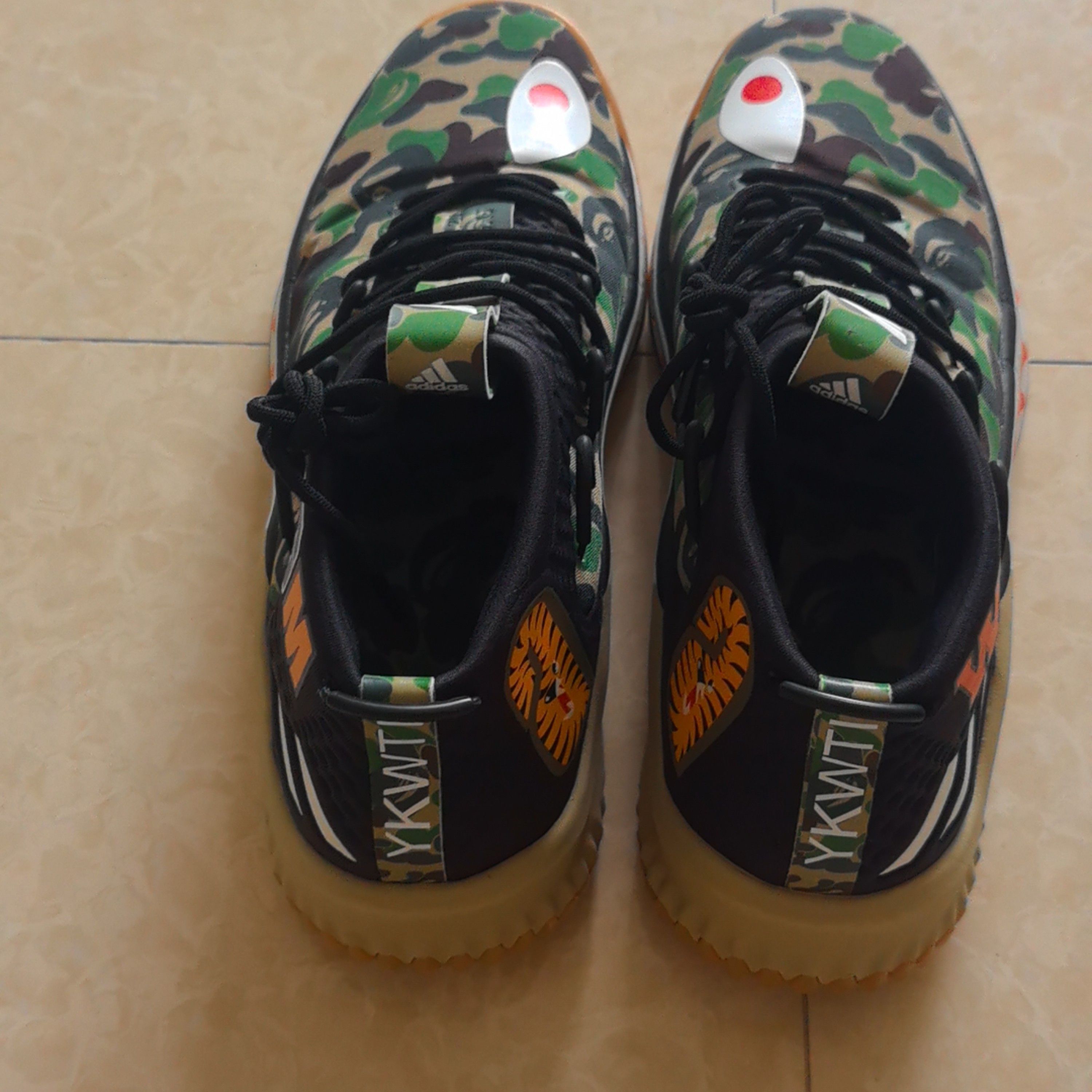 Adidas × Bape A Bathing Ape x Adidas D Lillard 4 Camo Sneakers US 9.5 Size US 10 / EU 43 - 3 Thumbnail
