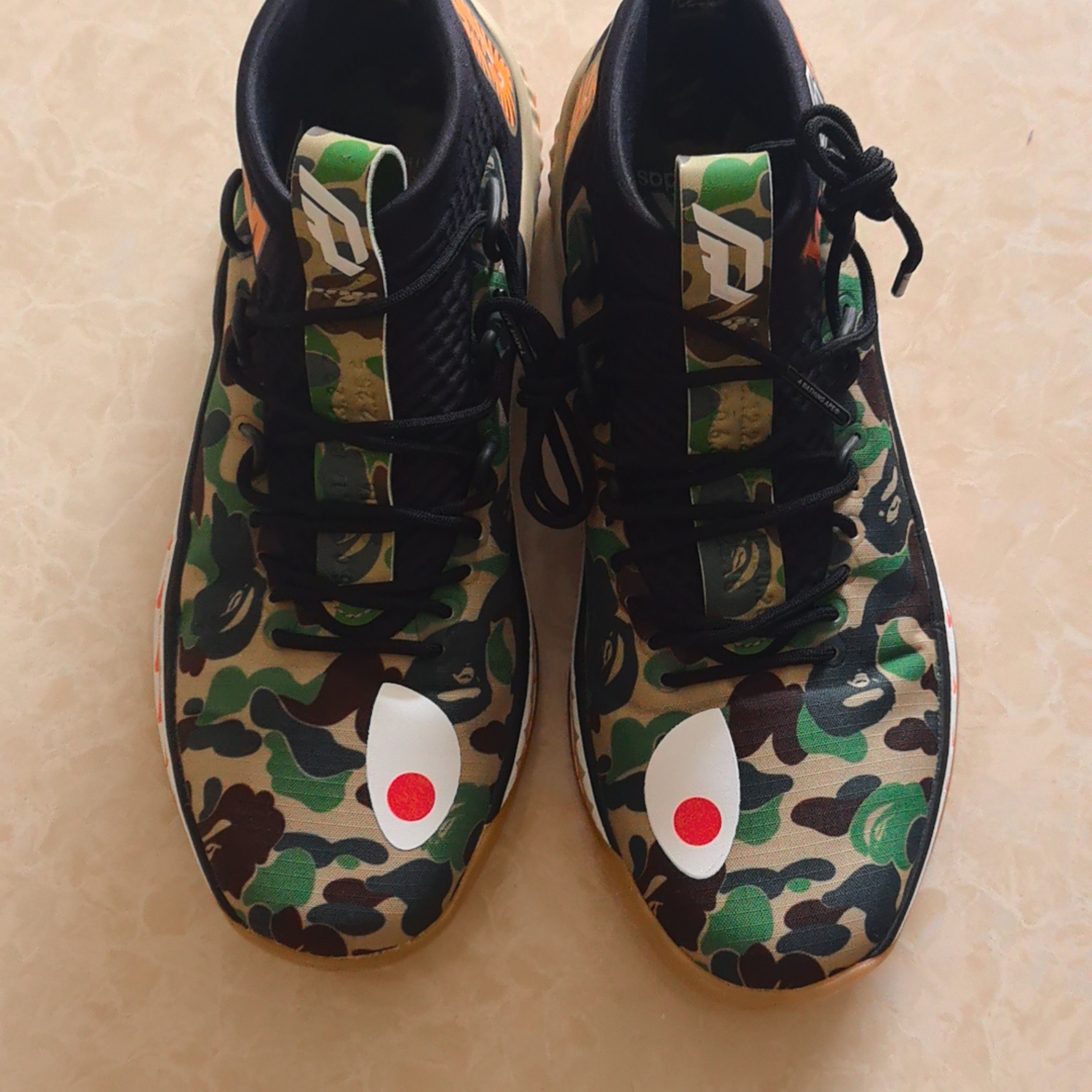 Adidas × Bape A Bathing Ape x Adidas D Lillard 4 Camo Sneakers US 9.5 Size US 10 / EU 43 - 7 Thumbnail