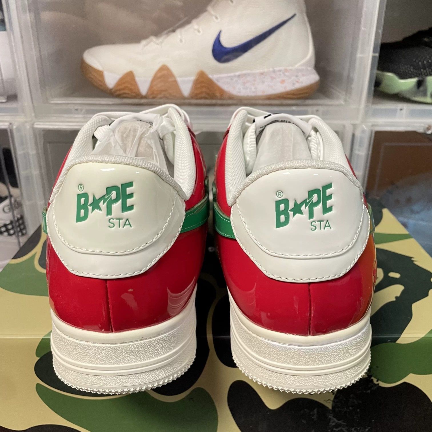 Bape A Bathing Ape Patent Leather Bapesta Sneakers US 11 Size US 12 / EU 45 - 3 Thumbnail