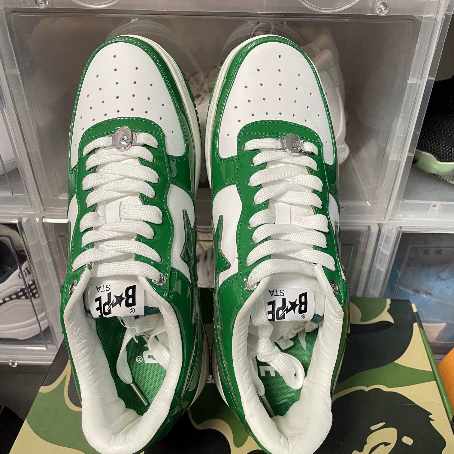 Bape A Bathing Ape Patent Leather Low-Top Sneakers Size 11 Size US 12 / EU 45 - 7 Thumbnail