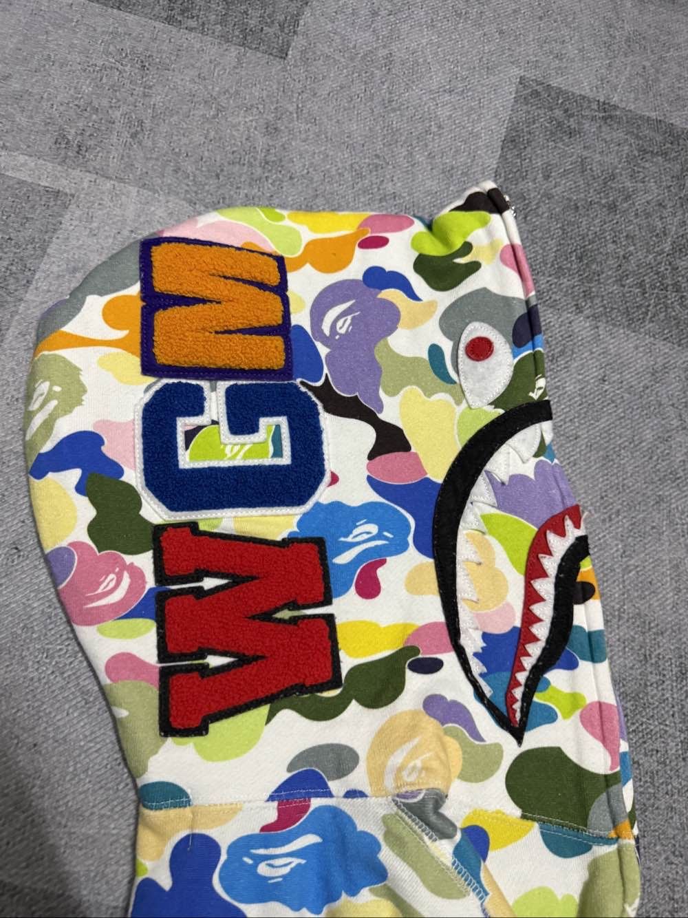 Bape A Bathing Ape Multi-color Camo Shark Hoodie Size XS Size US XS / EU 42 / 0 - 11 Thumbnail