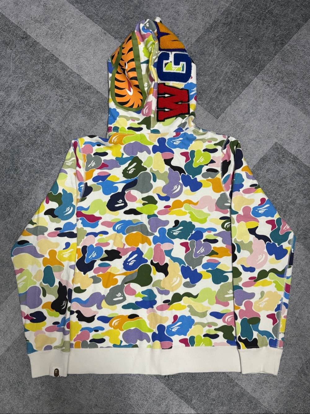 Bape A Bathing Ape Multi-color Camo Shark Hoodie Size XS Size US XS / EU 42 / 0 - 2 Thumbnail