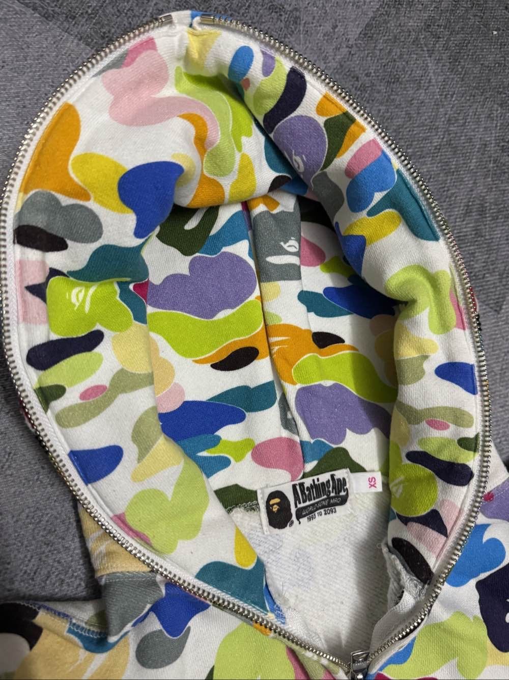 Bape A Bathing Ape Multi-color Camo Shark Hoodie Size XS Size US XS / EU 42 / 0 - 7 Thumbnail