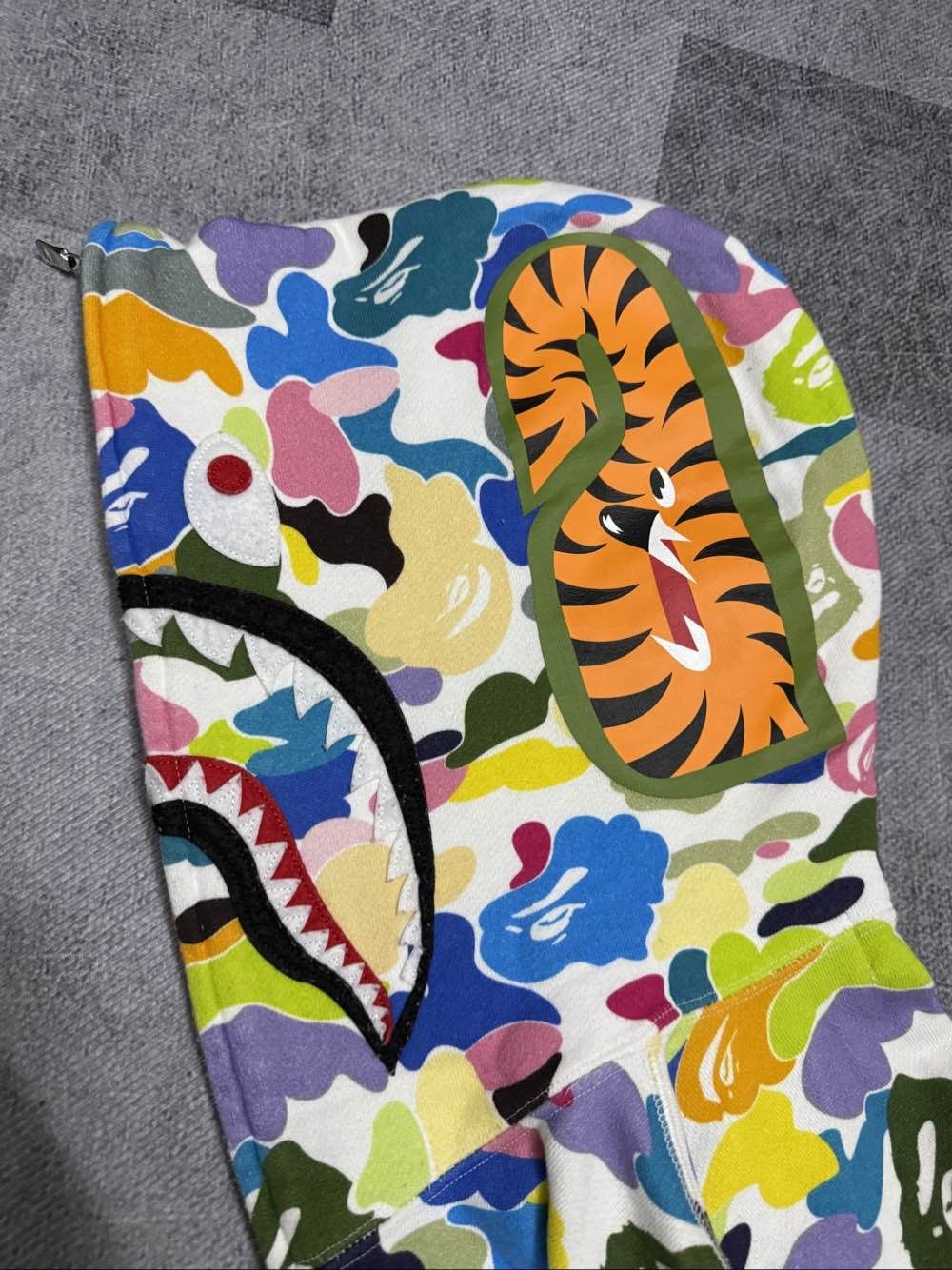 Bape A Bathing Ape Multi-color Camo Shark Hoodie Size XS Size US XS / EU 42 / 0 - 10 Thumbnail