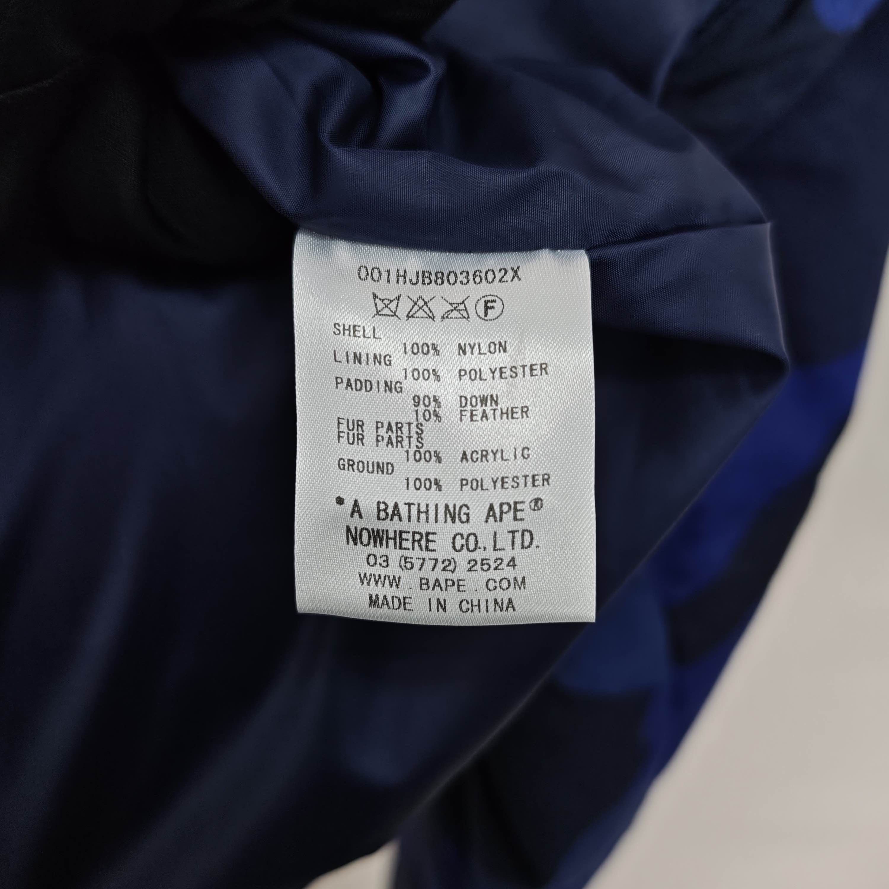 Bape A BATHING APE Blue Camo Puffer Jacket Size XL Size US XL / EU 56 / 4 - 4 Thumbnail
