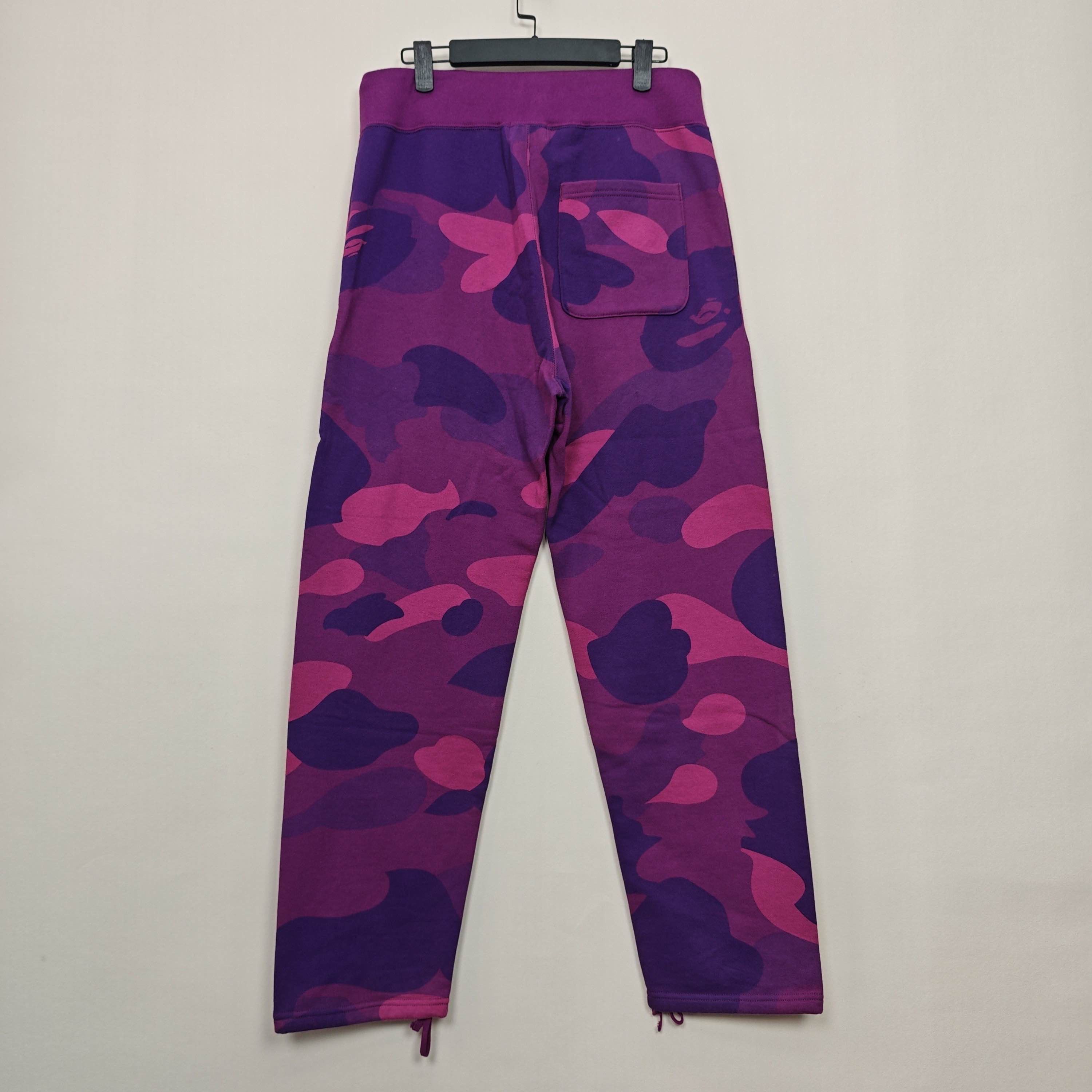 Bape A BATHING APE Purple Camo Sweatpants Size M Size US 32 / EU 48 - 2 Thumbnail