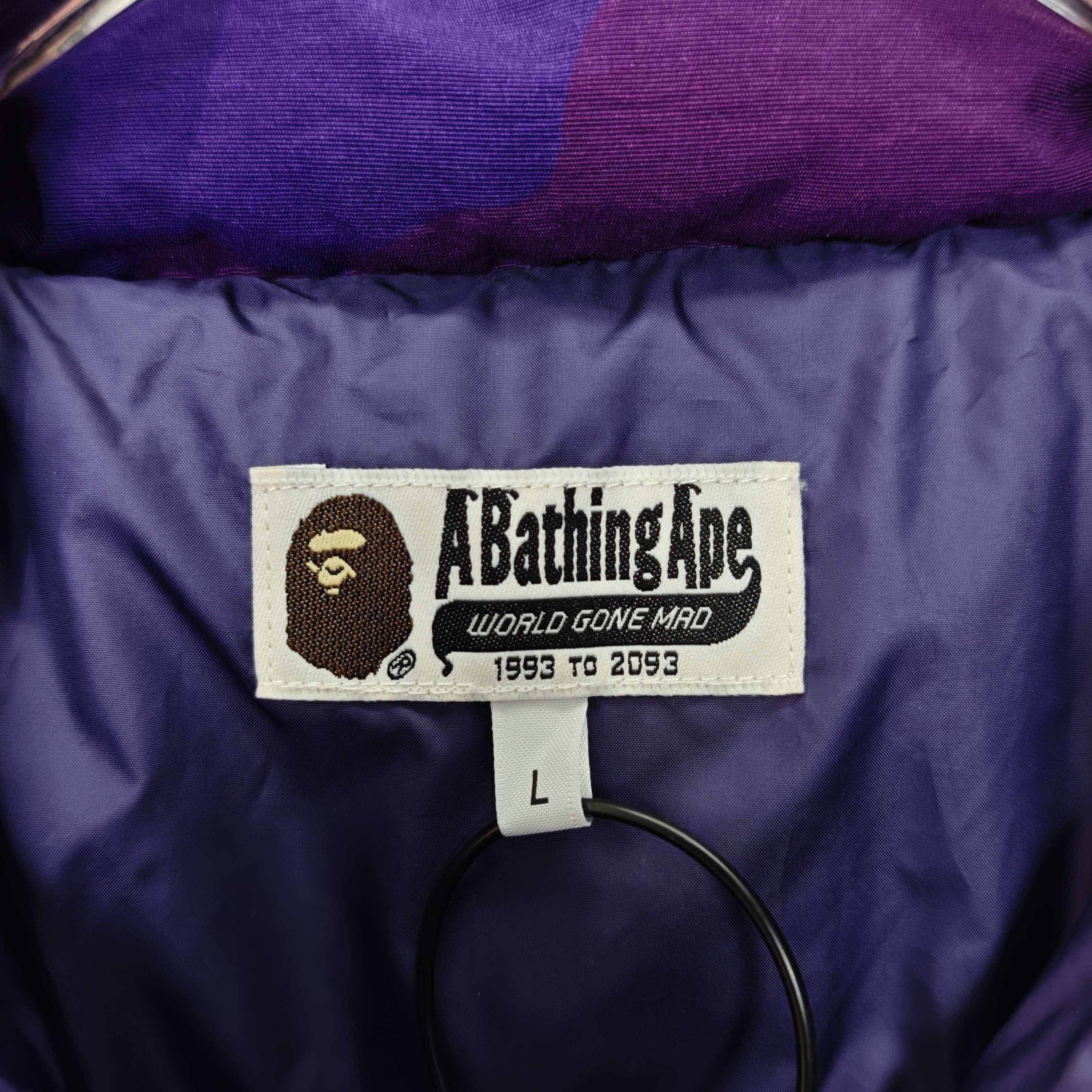Bape A Bathing Ape Purple Camo Down Jacket Size L Size US L / EU 52-54 / 3 - 3 Thumbnail
