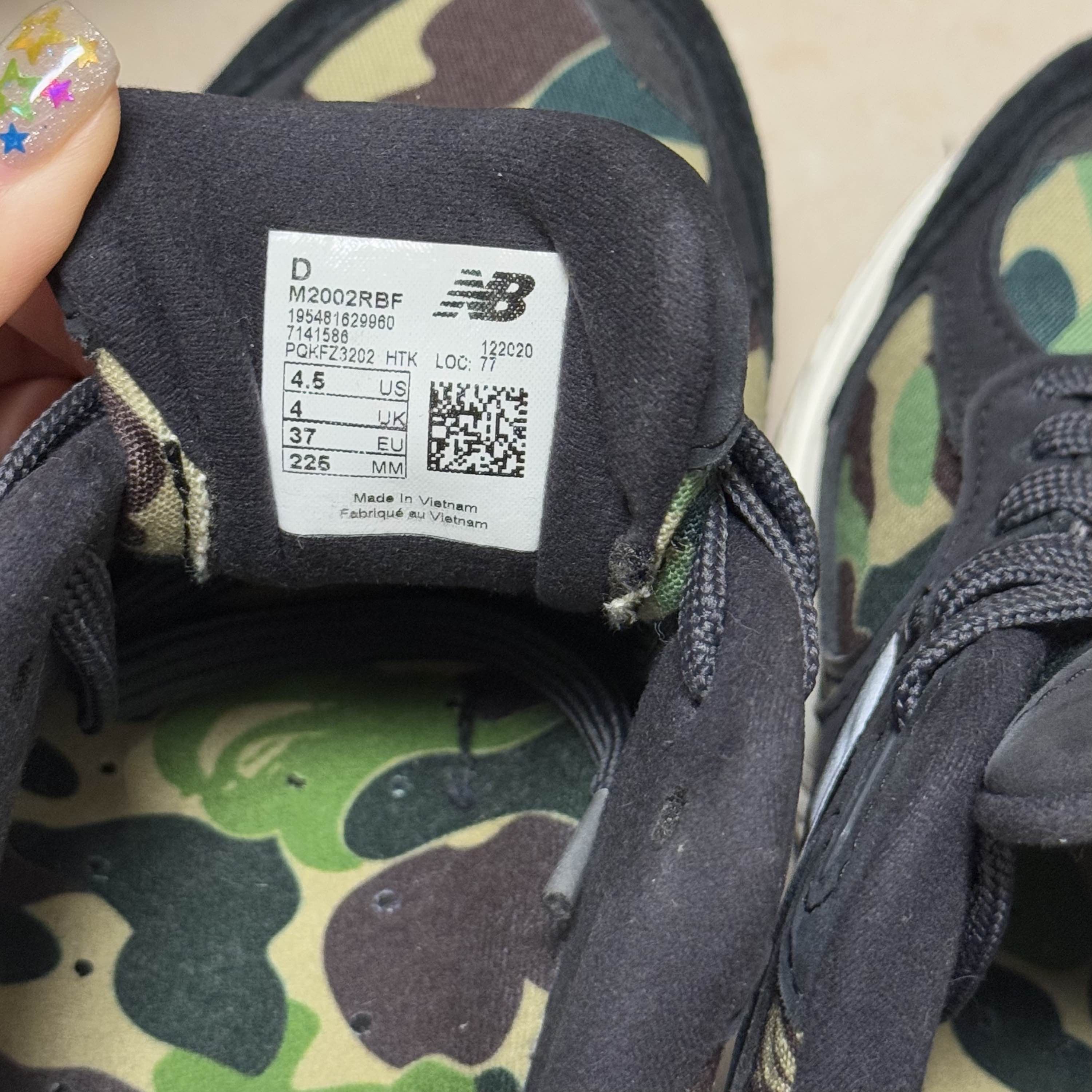 New Balance BAPE x New Balance 2002R Camo Sneakers Size 5 Size US 5 / EU 37 - 5 Thumbnail