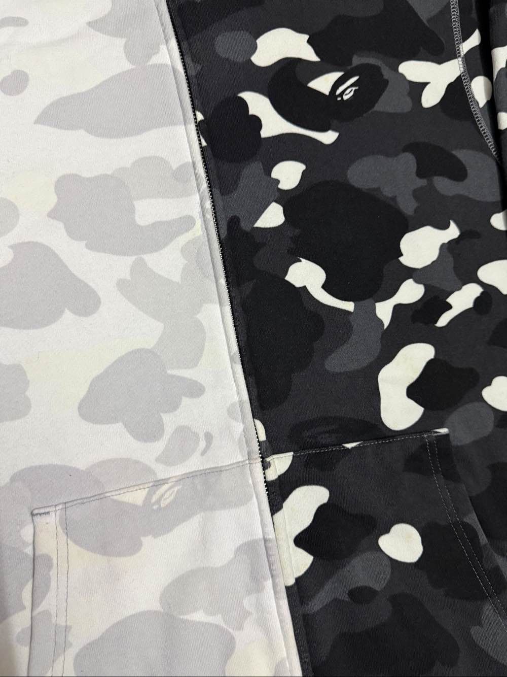 Bape A Bathing Ape Split Camo Shark Hoodie Size XL Size US XL / EU 56 / 4 - 6 Thumbnail