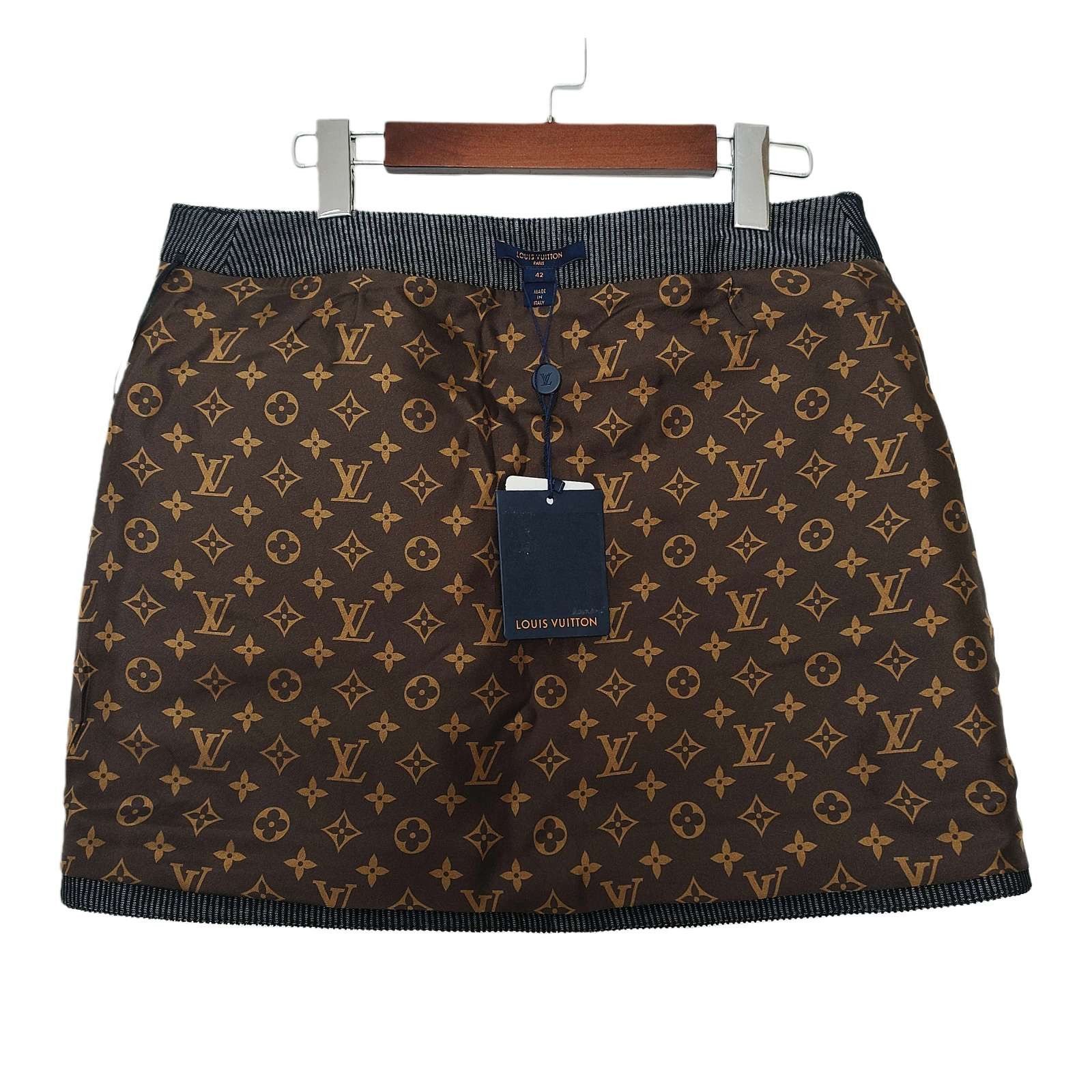 Louis Vuitton Louis Vuitton Monogram Stripe Mini Skirt Size 42 Size 30" / US 8 / IT 44 - 6 Thumbnail
