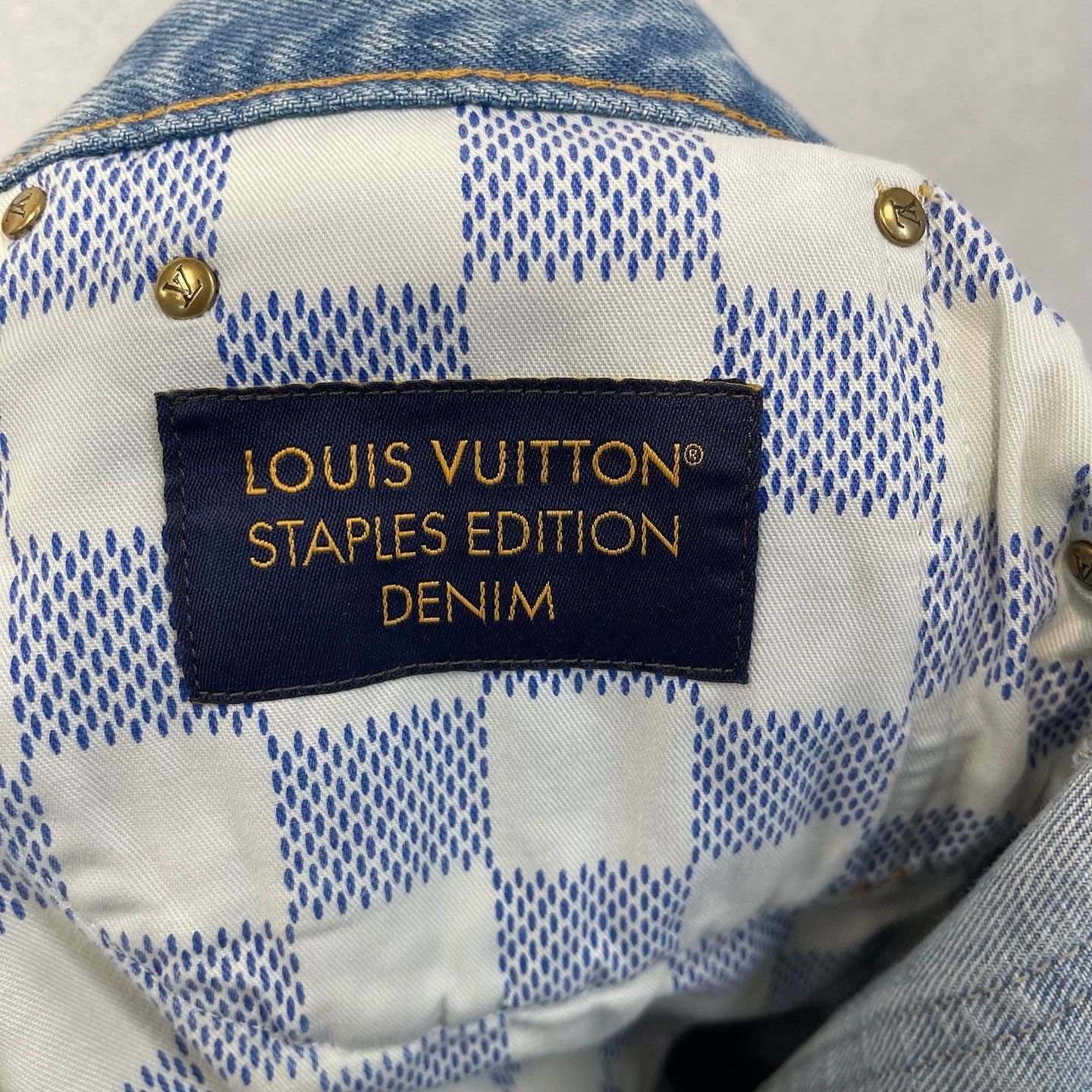Louis Vuitton Louis Vuitton Staples Edition Denim Shorts Size 33 Size US 33 - 3 Thumbnail
