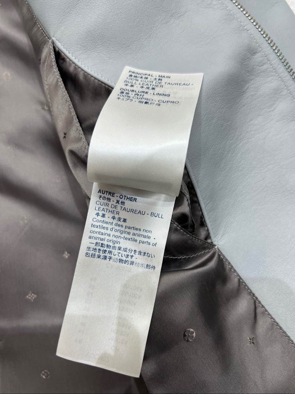 Louis Vuitton Louis Vuitton Gray Bull Leather Bomber Jacket Size L Size US L / EU 52-54 / 3 - 4 Thumbnail