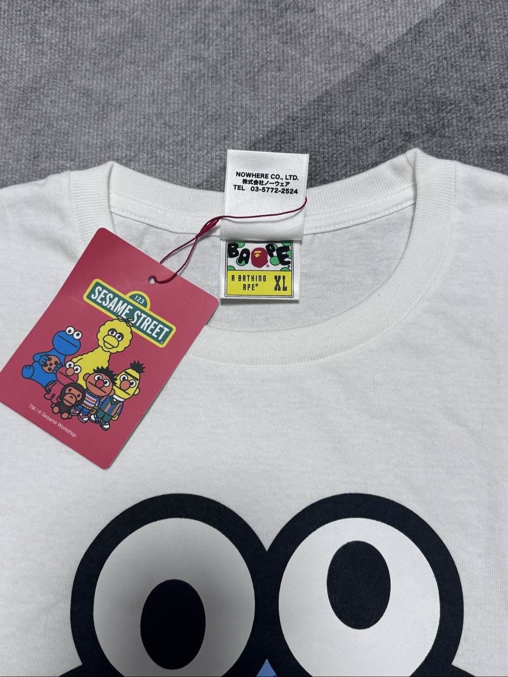 Bape A BATHING APE x Sesame Street Logo T-Shirt Size XL Size US XL / EU 56 / 4 - 3 Thumbnail