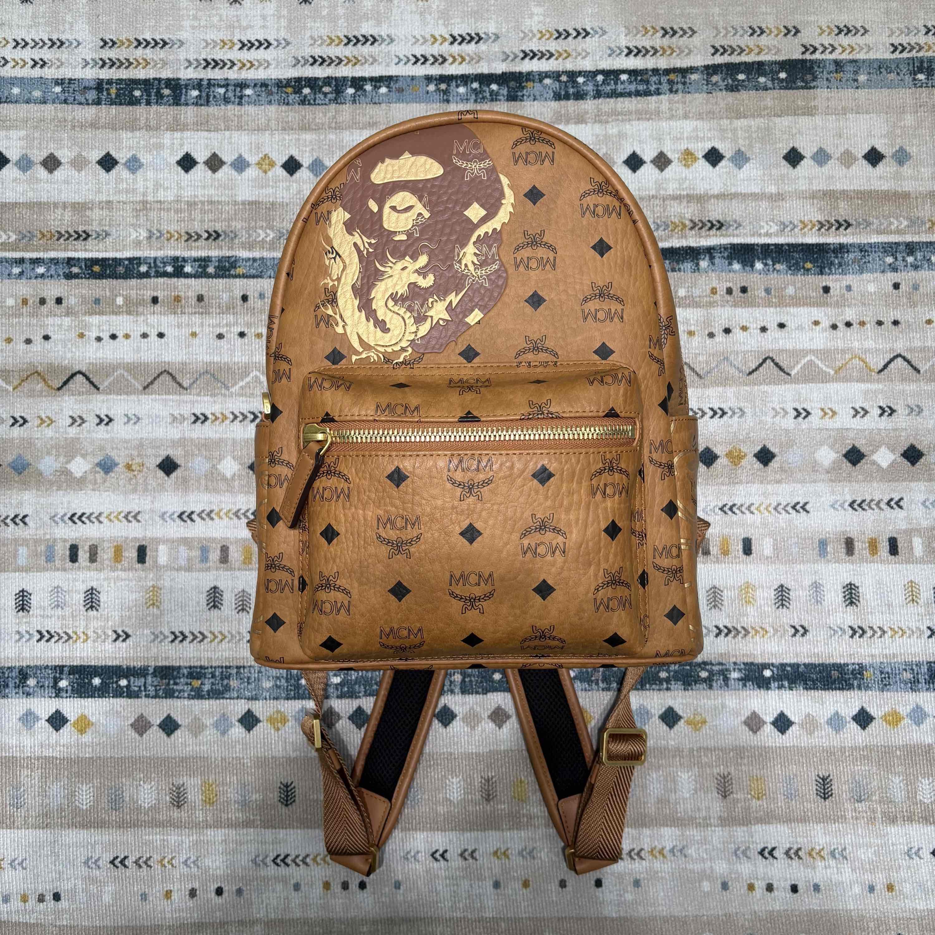 MCM MCM x Bape Stark Dragon Visetos Backpack Size ONE SIZE - 2 Thumbnail