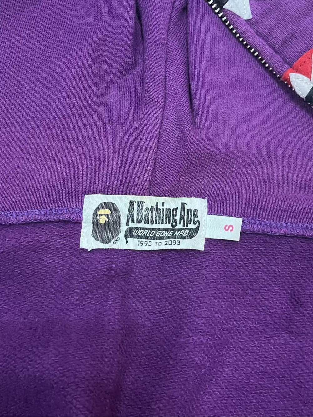 Bape A BATHING APE Purple Shark Hoodie Size S Size S / US 4 / IT 40 - 3 Thumbnail
